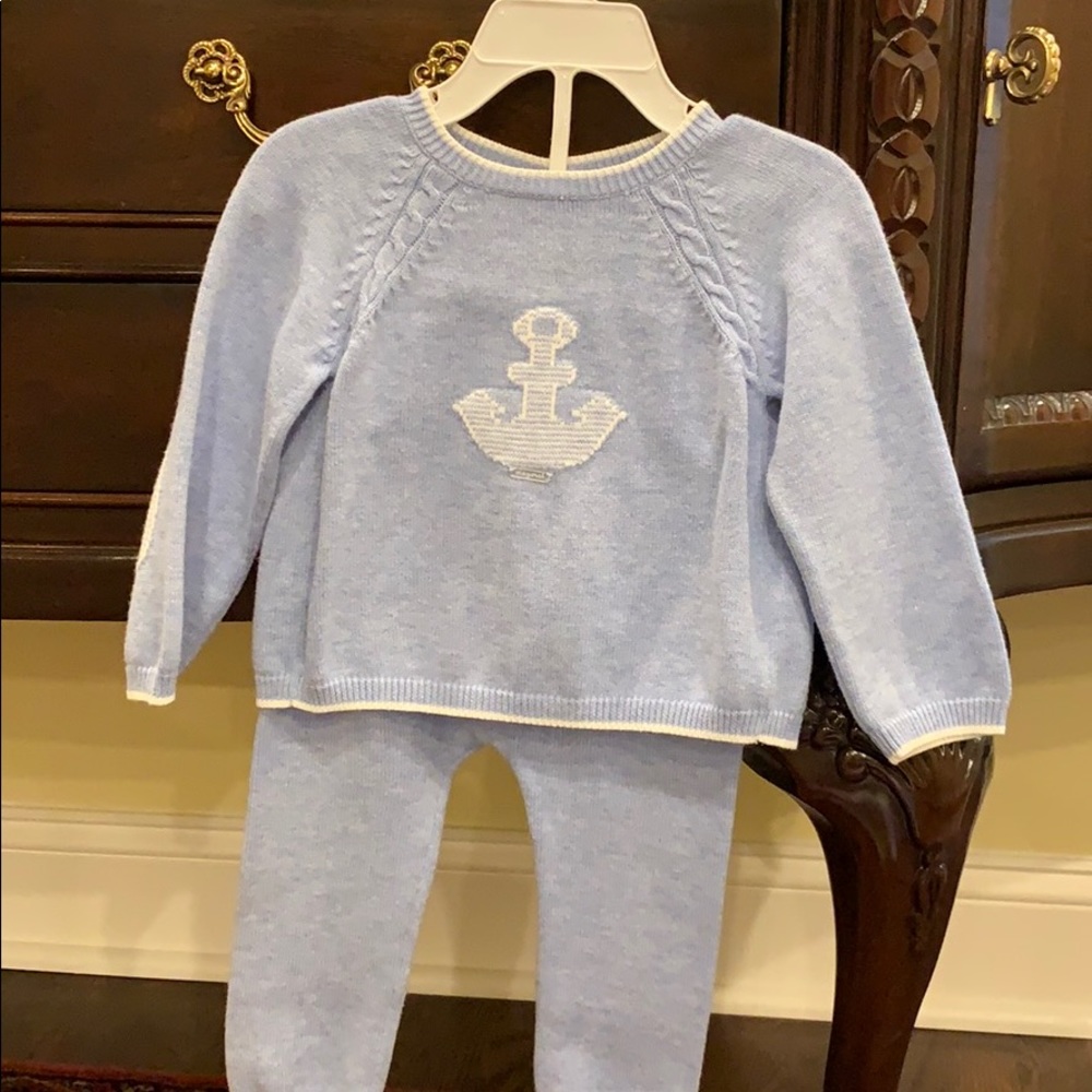 Mayoral two piece knit outfit. 12 mos boys